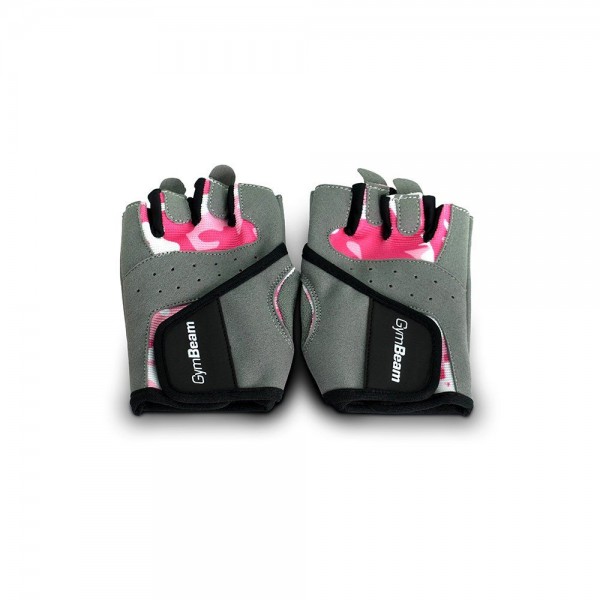 Fitness Dámské rukavice Camo Pink - GymBeam