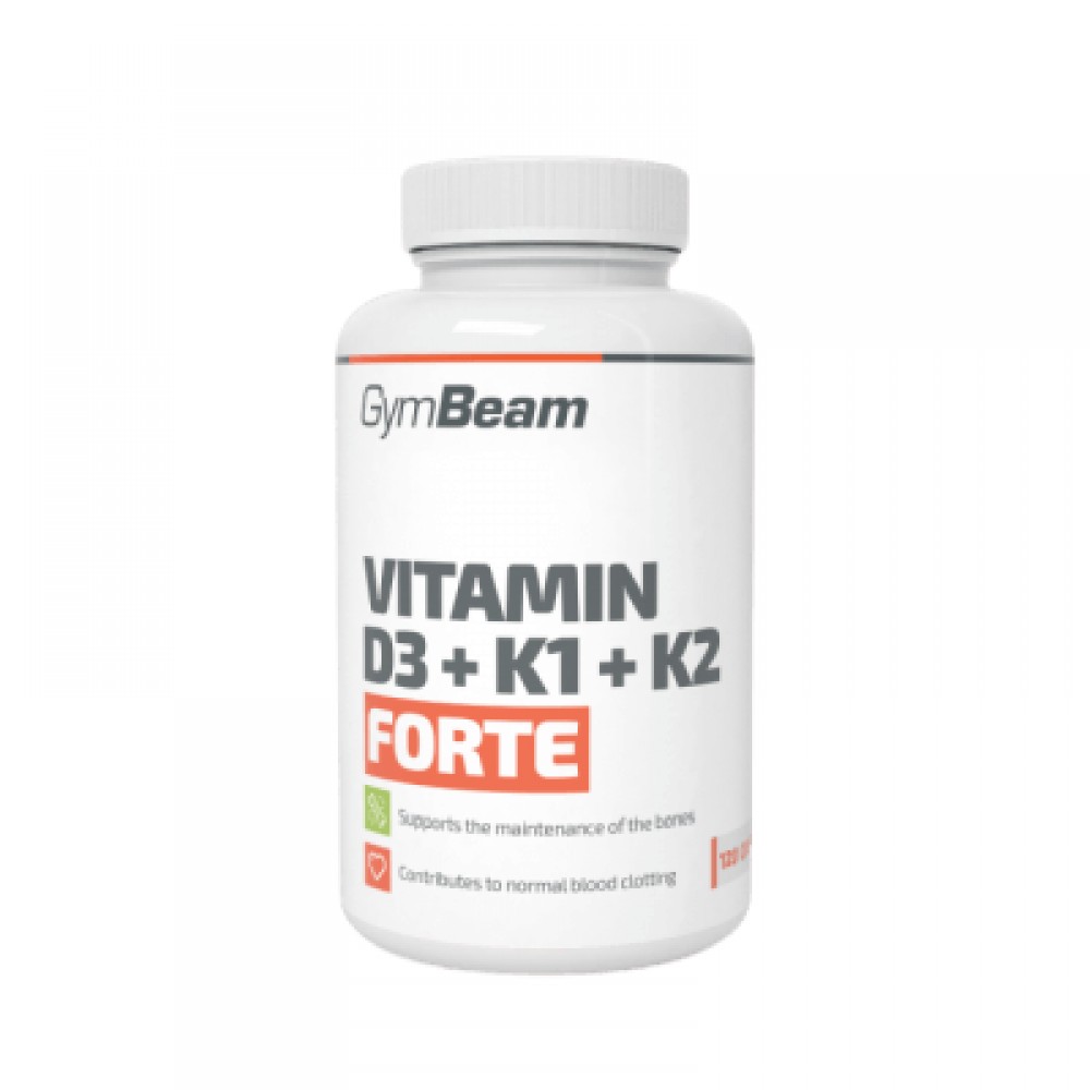 Vitamin D3+K1+K2 Forte 120 kapslí - GymBeam